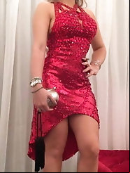 Classy tgirl hookers take off sexy clothes